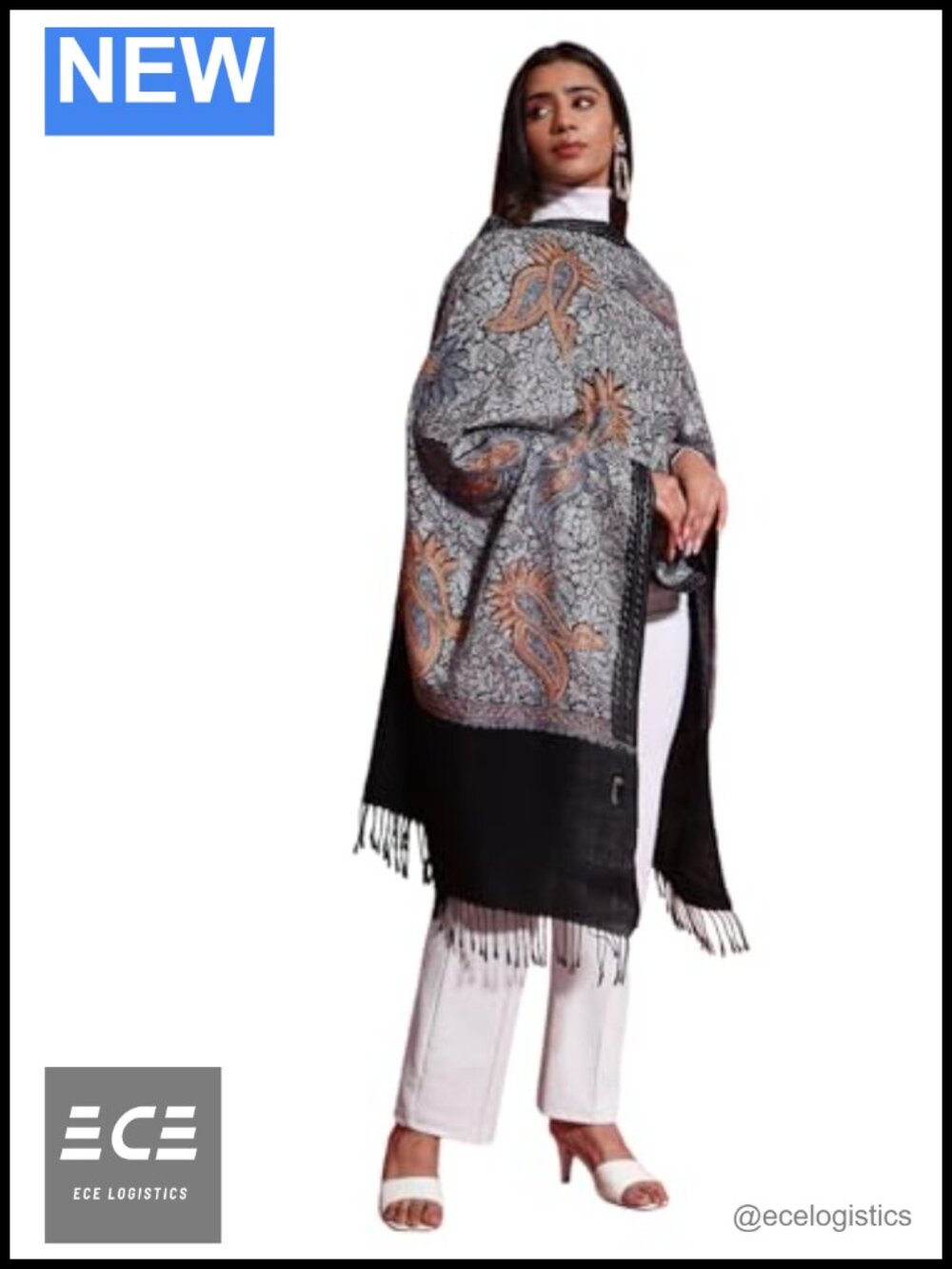 Aari Embroidery Stole Scarf Wrap Bohemian Indo Western Shawl Wedding Prayer